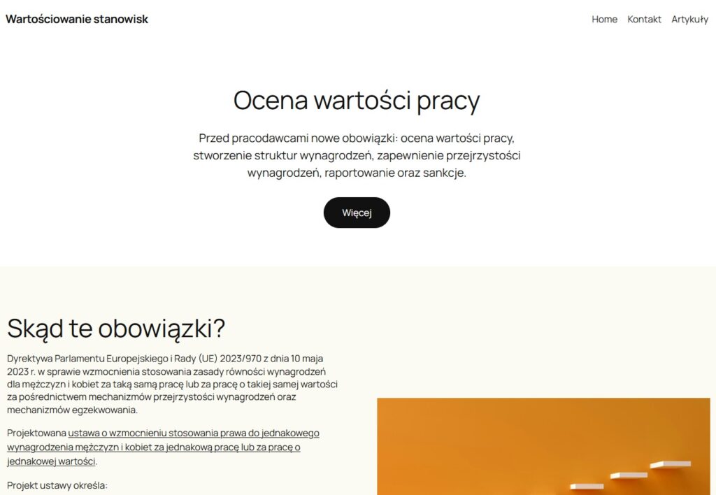 wartościowanie stanowisk